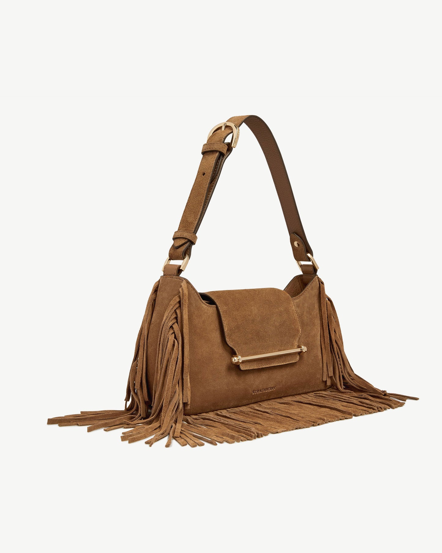 Soft calfskin tassel shoulder bag