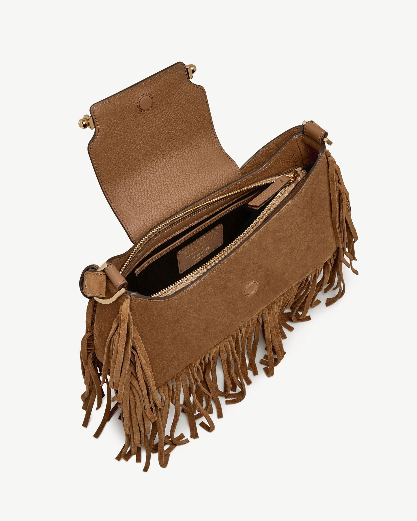 Soft calfskin tassel shoulder bag