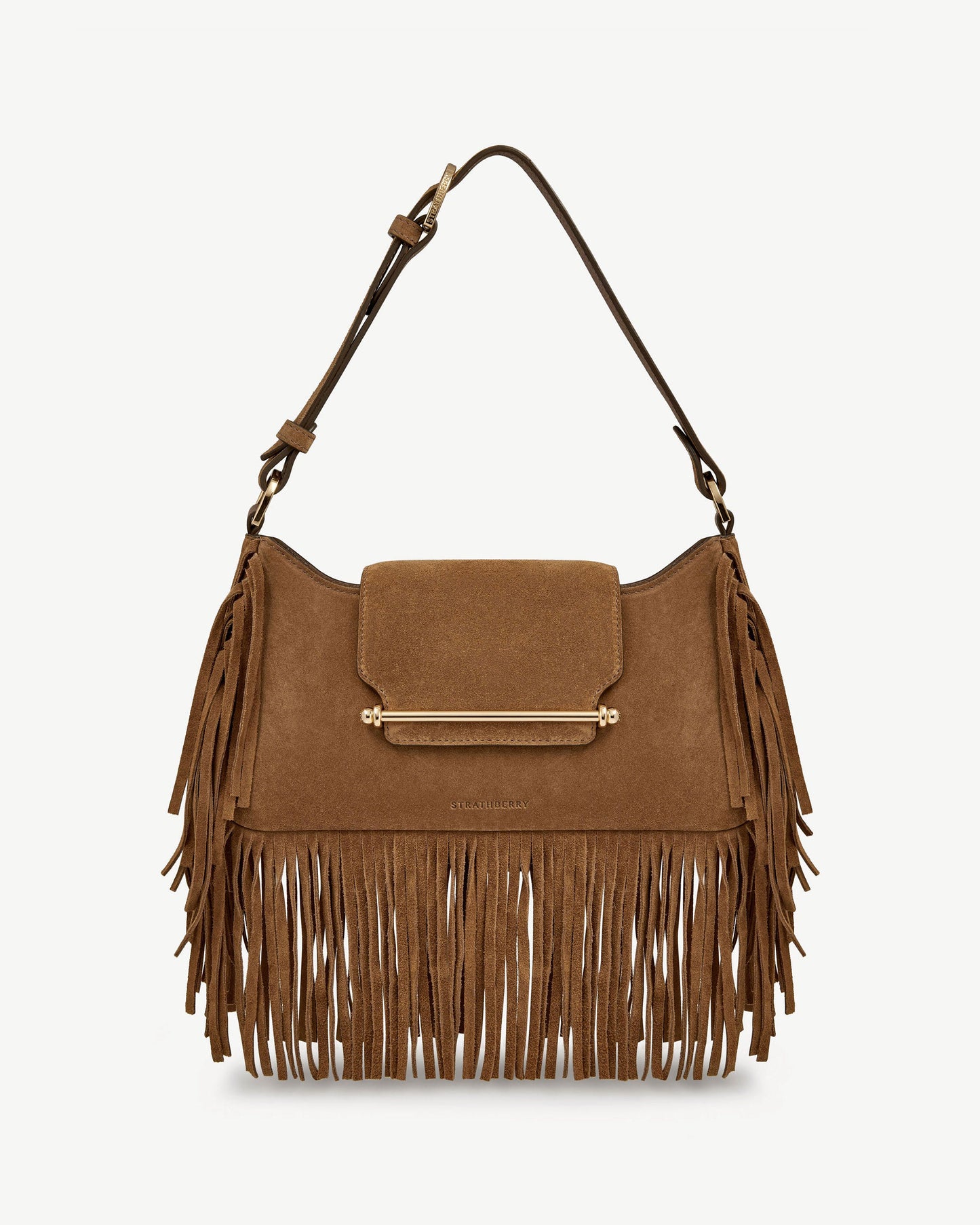 Soft calfskin tassel shoulder bag