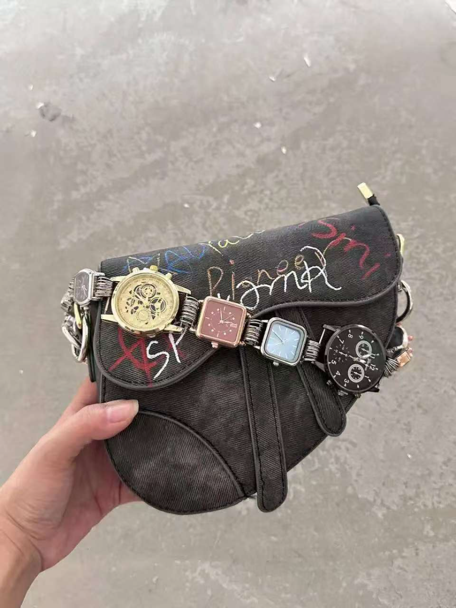 Sweet Cool Hand Painted Graffiti Shoulder Bag