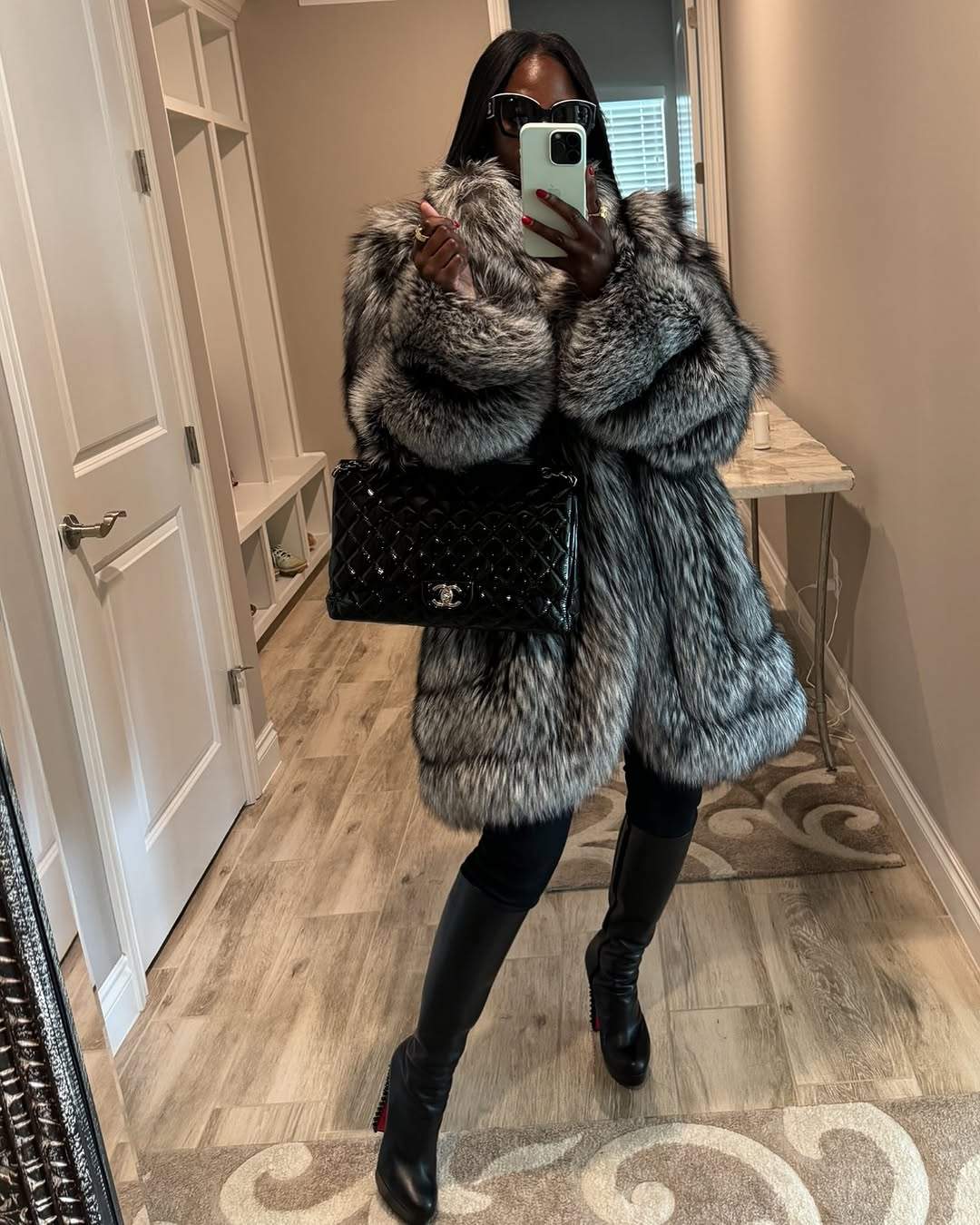 Silver Fox Fashion Warm Fox Fur Jacket