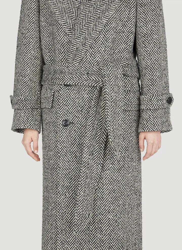 (⏰Last Day Promotion $10 OFF)Oversized Coat in Chevron Wool