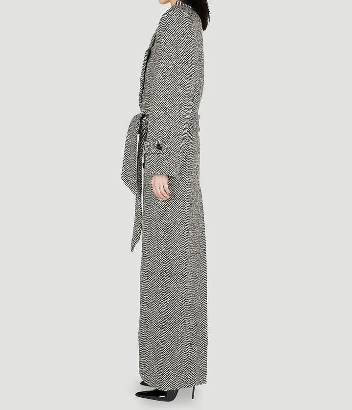 (⏰Last Day Promotion $10 OFF)Oversized Coat in Chevron Wool