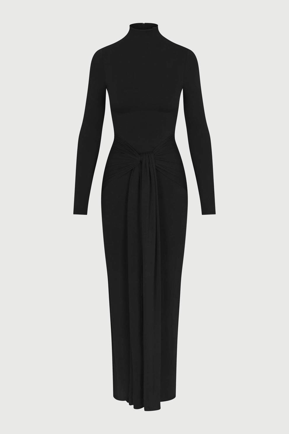 High neck draped strappy dress