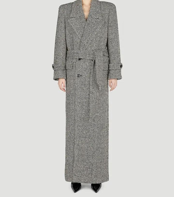 (⏰Last Day Promotion $10 OFF)Oversized Coat in Chevron Wool