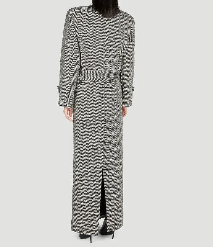 (⏰Last Day Promotion $10 OFF)Oversized Coat in Chevron Wool