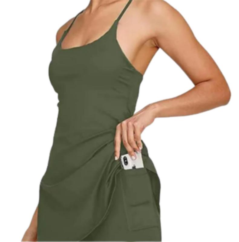 Golf all-in-one tennis skirt sleeveless and backless