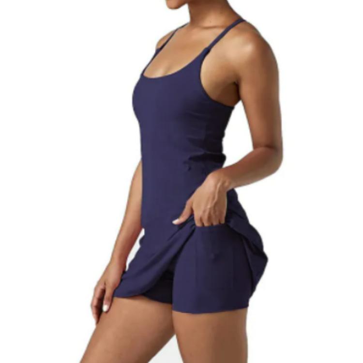 Golf all-in-one tennis skirt sleeveless and backless