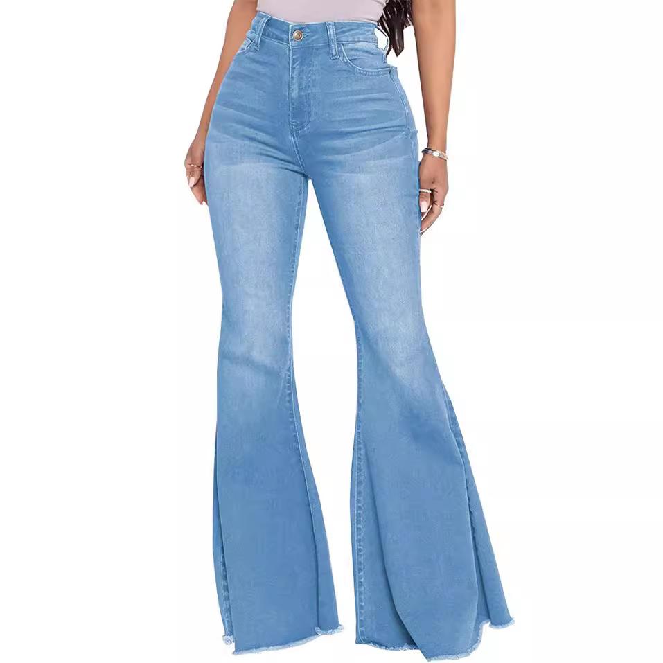 Women's high waist slim fit flared jeans