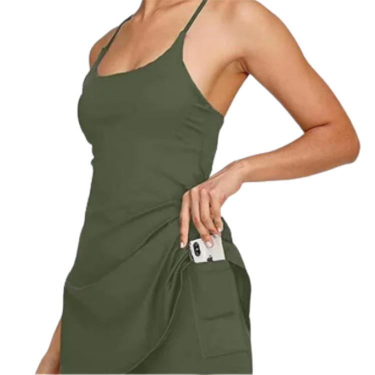 Golf all-in-one tennis skirt sleeveless and backless