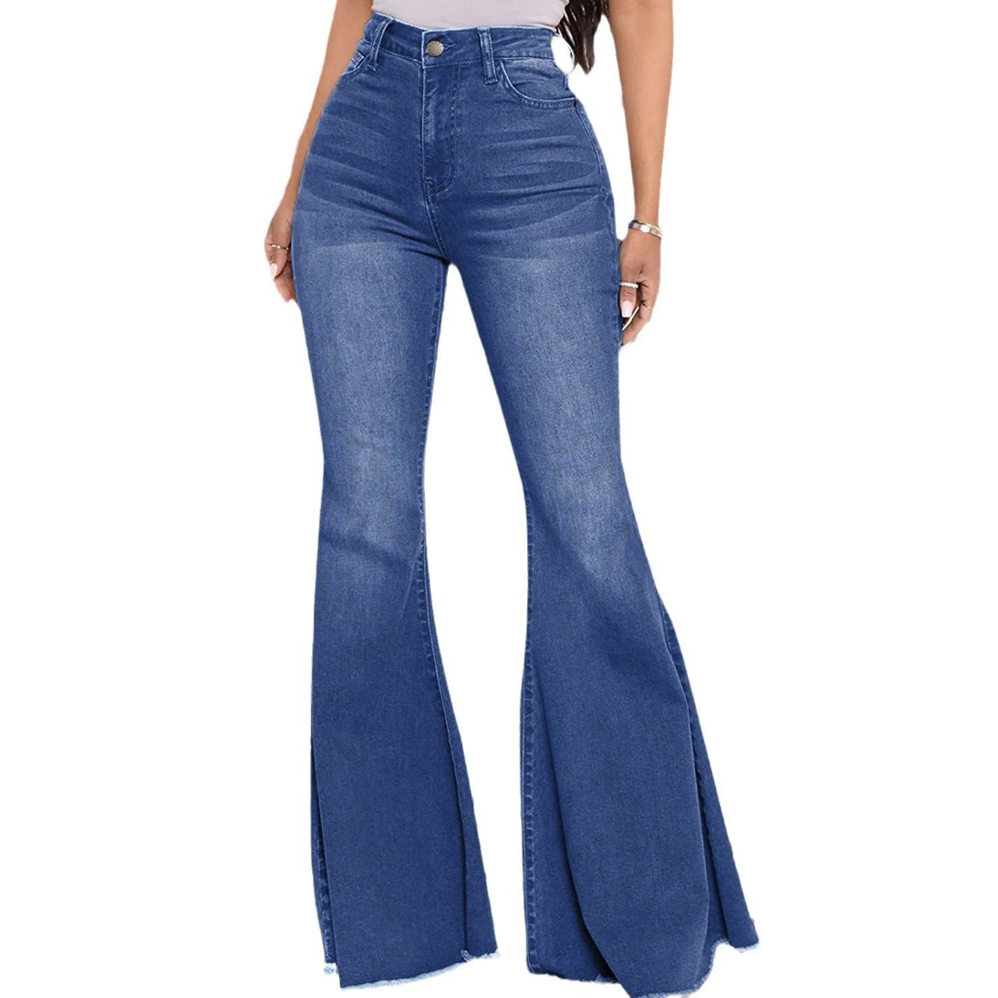 Women's high waist slim fit flared jeans