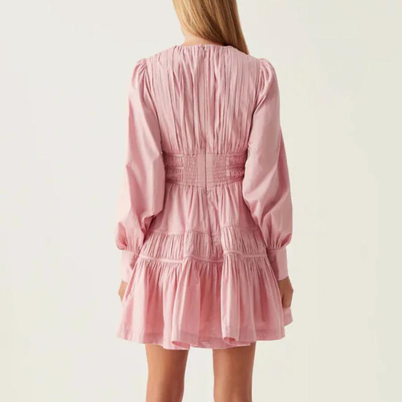 Short dress with patchwork ruffle design