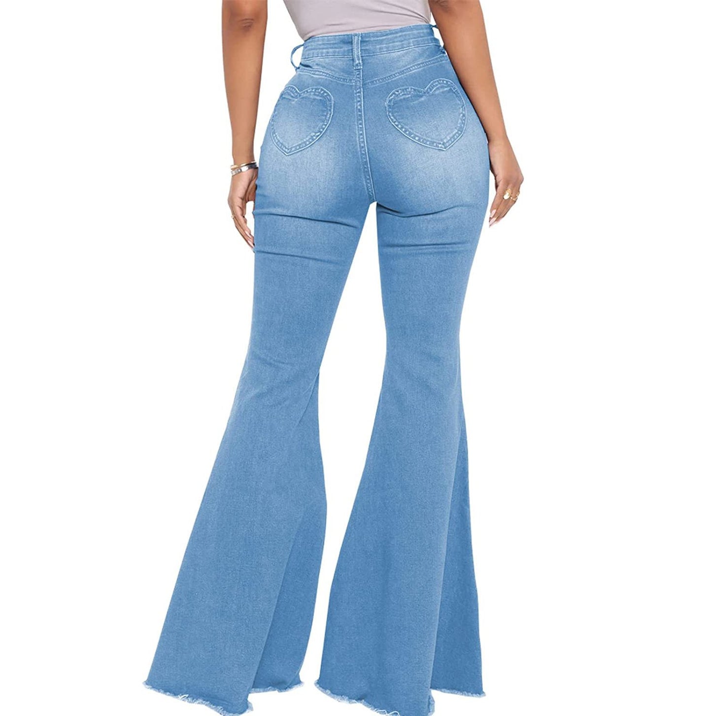 Women's high waist slim fit flared jeans