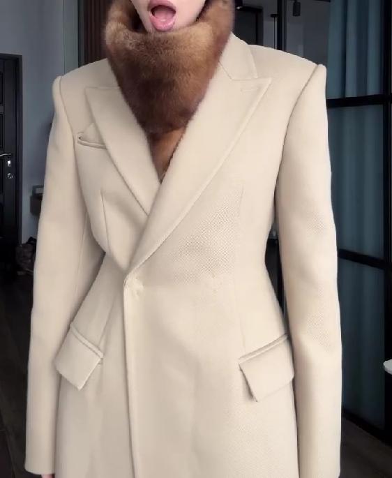 Fur High Neck Vest