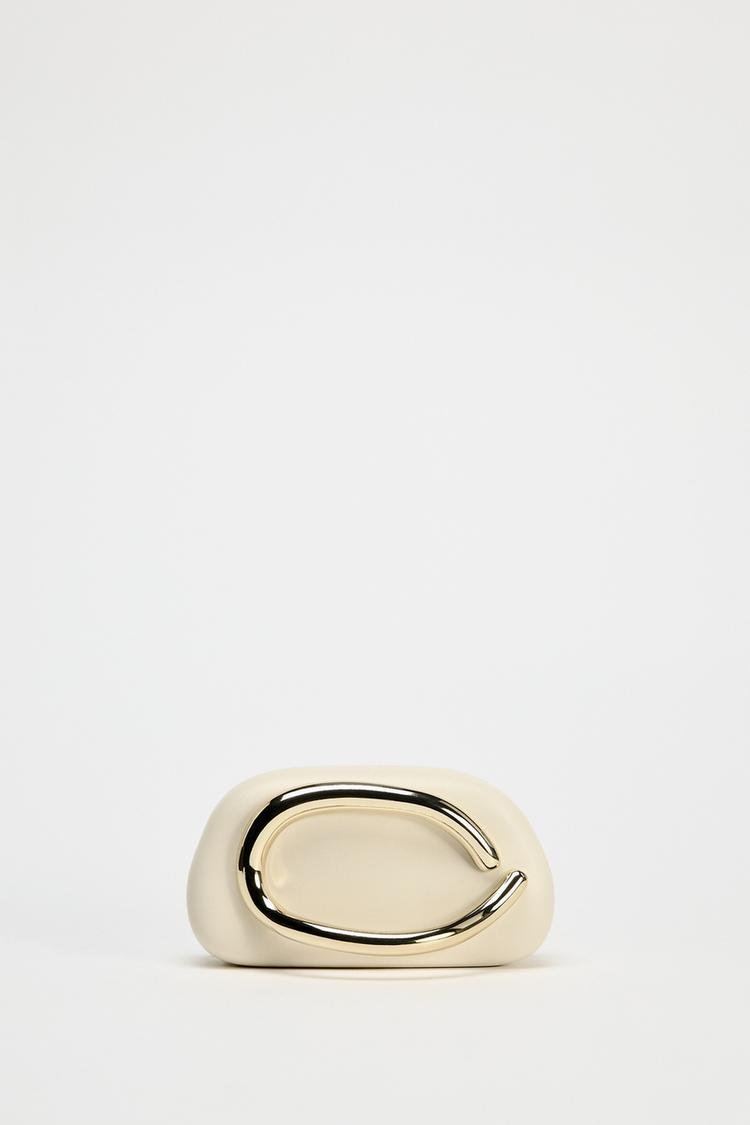 Metal embellished clutch