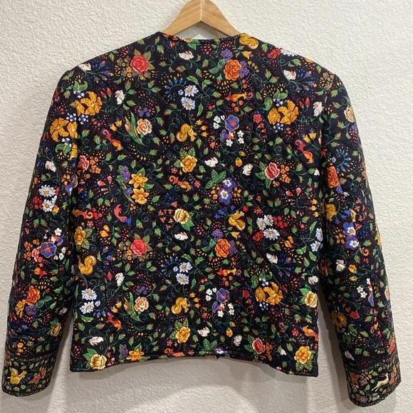 Printed quilted jacket