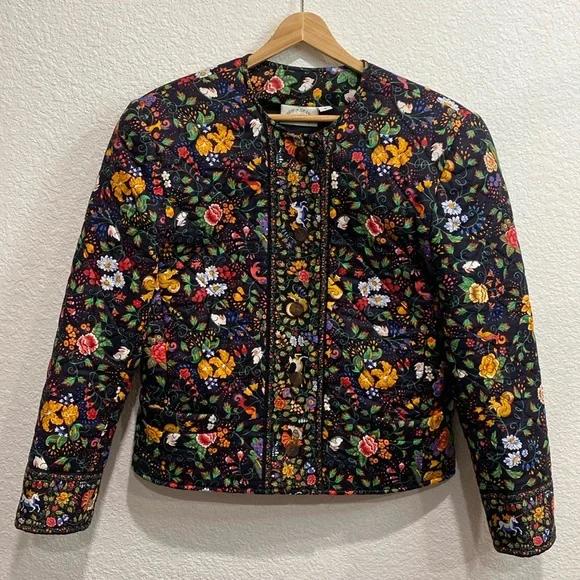 Printed quilted jacket
