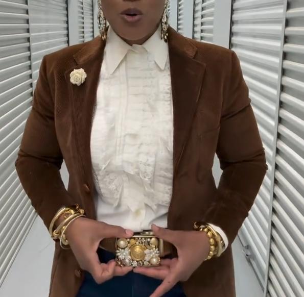 Brown floral formal & casual blazer
