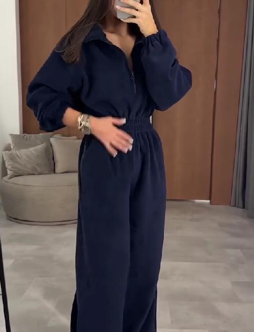 Fashionable super soft velvet jumpsuit