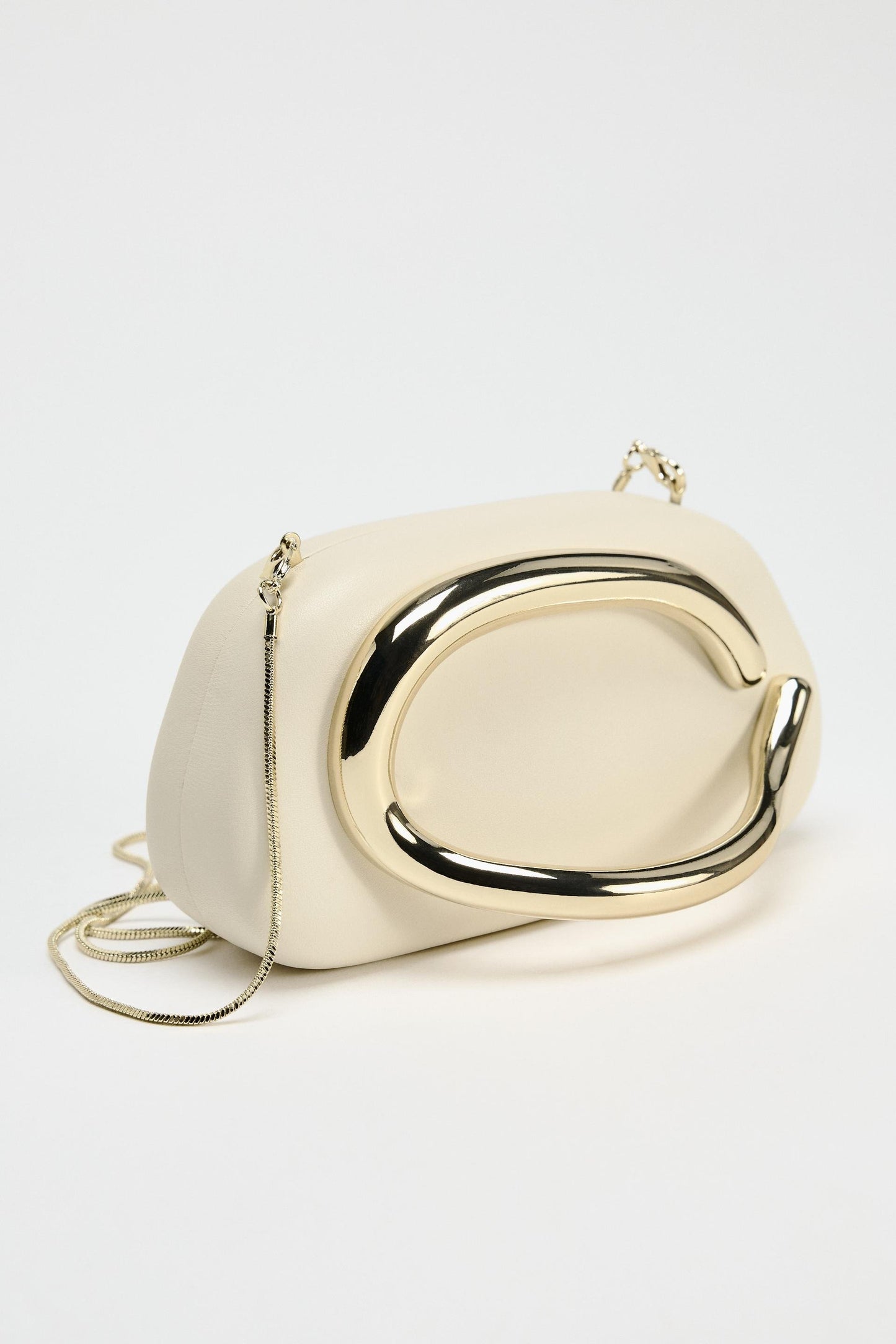 Metal embellished clutch