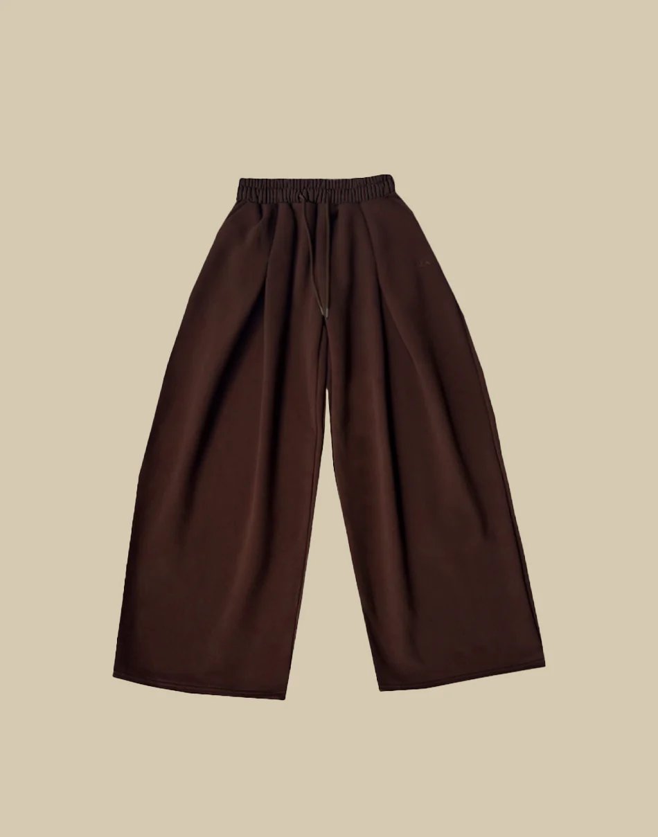 Brown loose-fitting hoodie + pants set