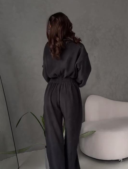 Fashionable super soft velvet jumpsuit