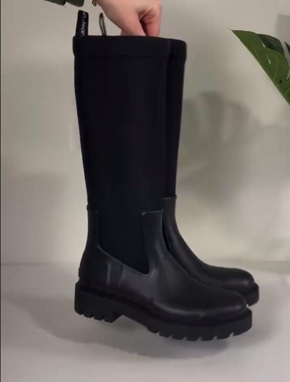 High top rain boots thick sole boots