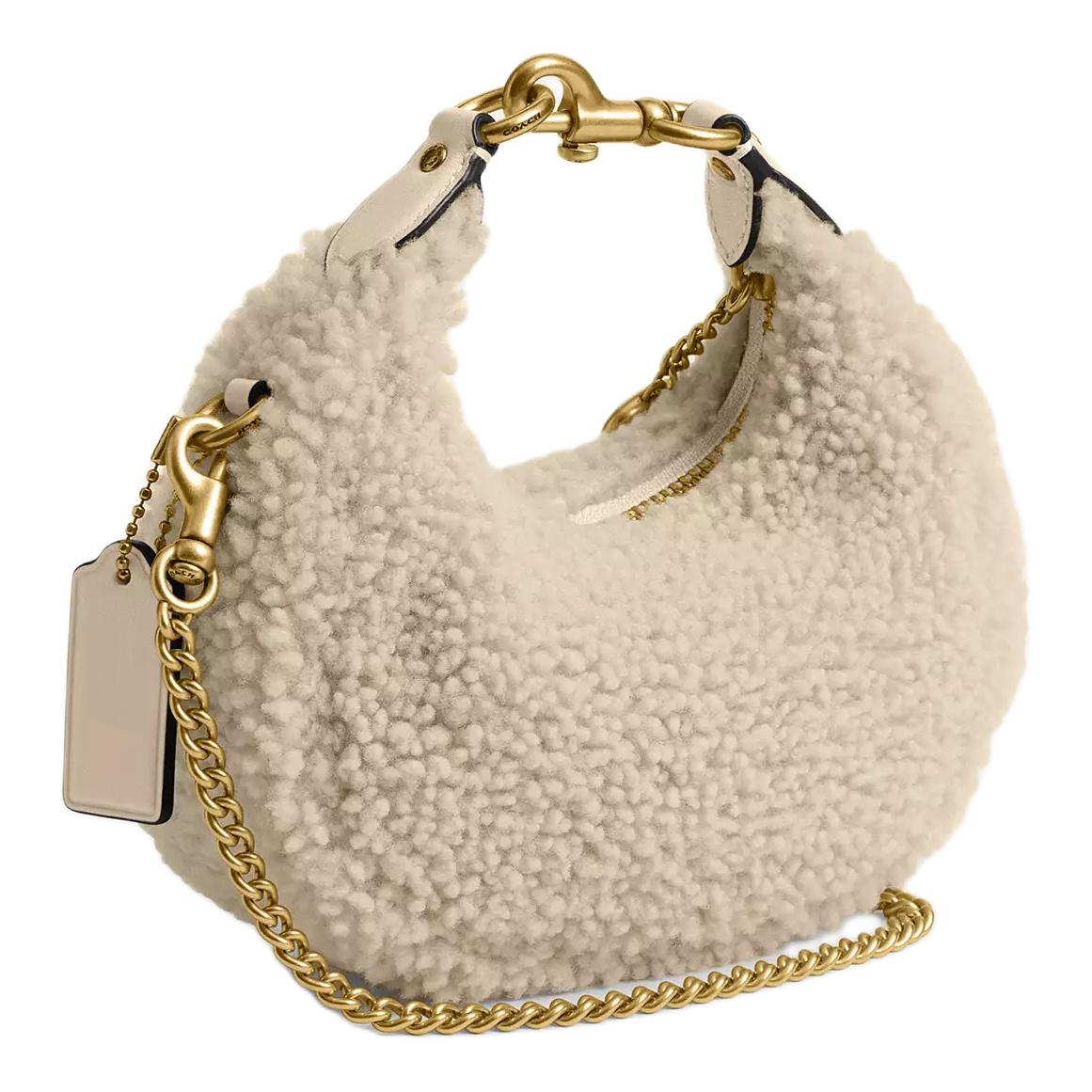 18 Gold Buckle Wool Handbag