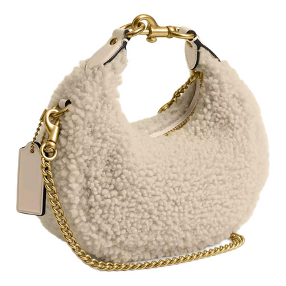 18 Gold Buckle Wool Handbag