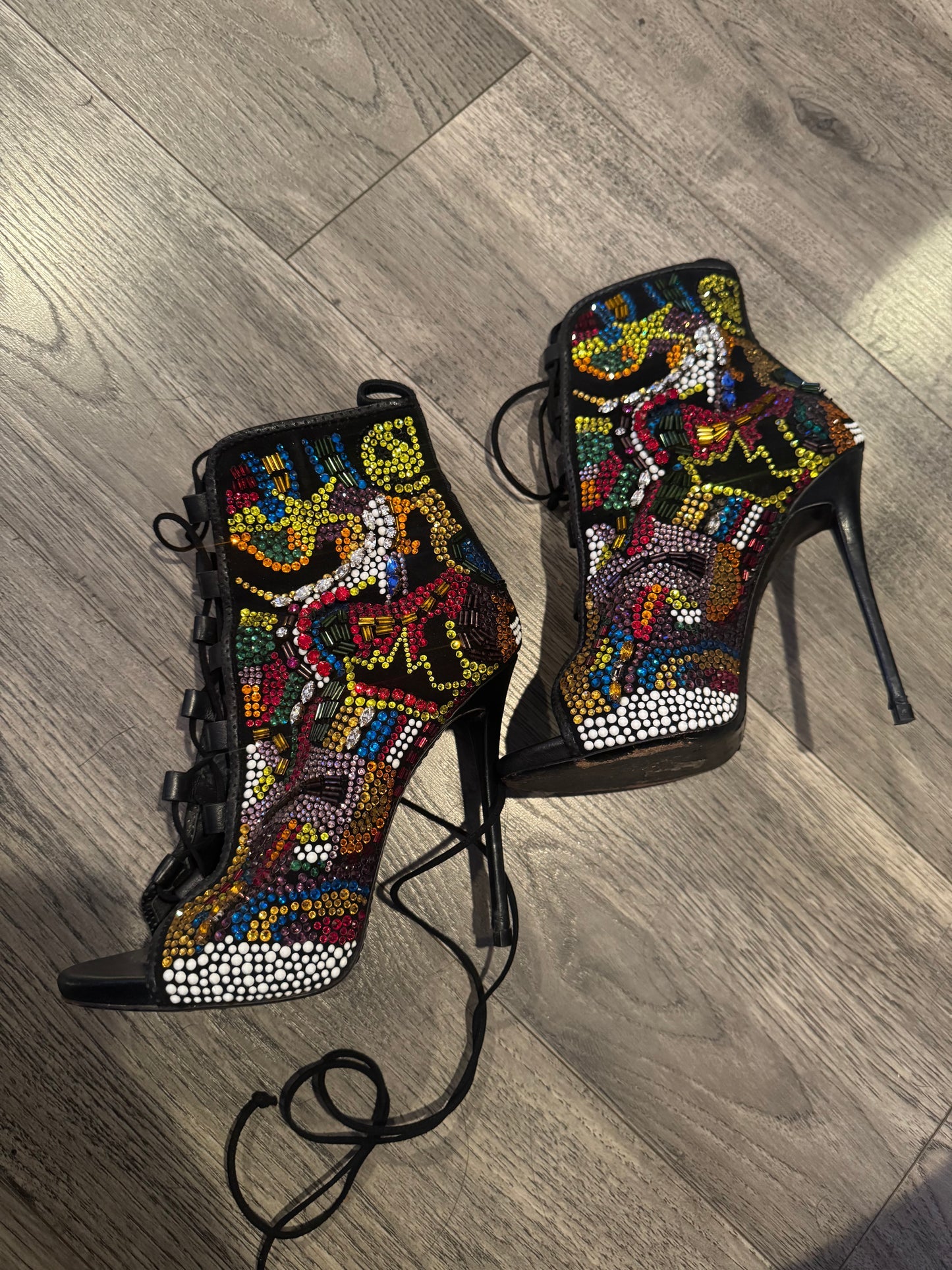 Swarovski Crystal Ankle Boots