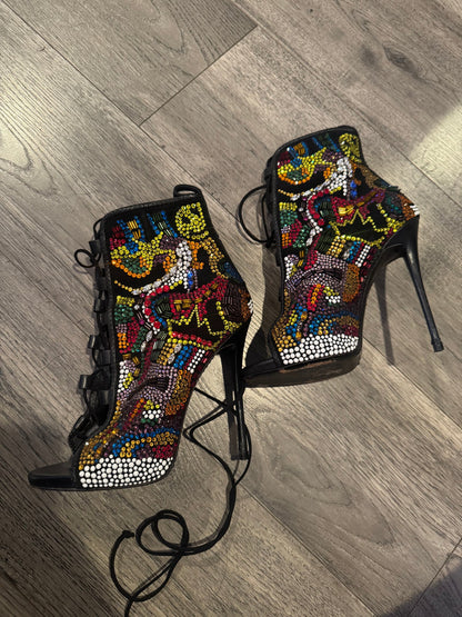 Swarovski Crystal Ankle Boots