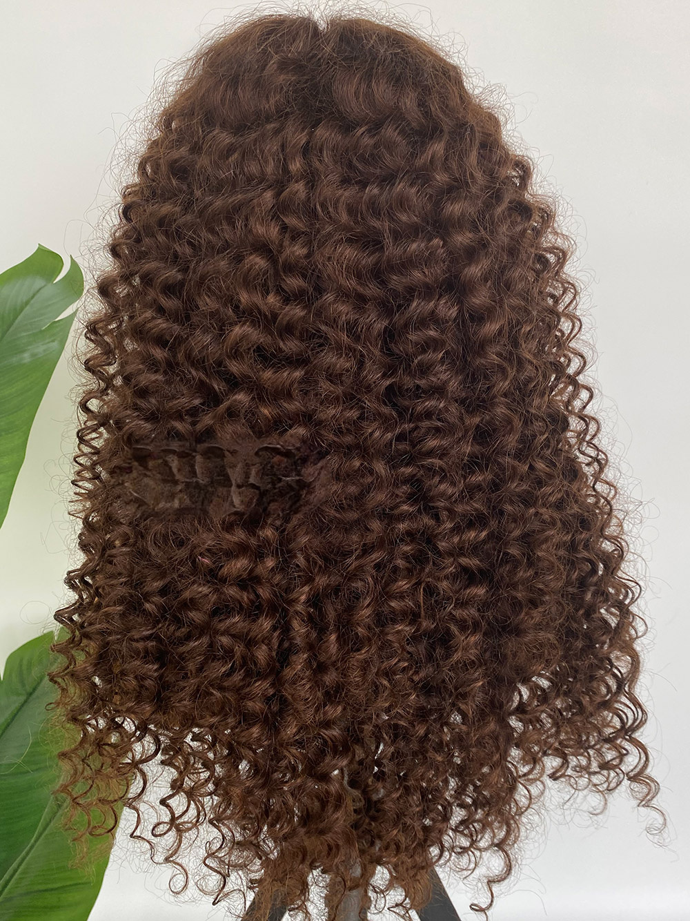 Sweet Brown Wand Curls Invisible Drawstring Fit Glueless 360 HD Lace Wig