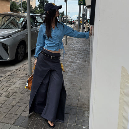 Double fold trousers