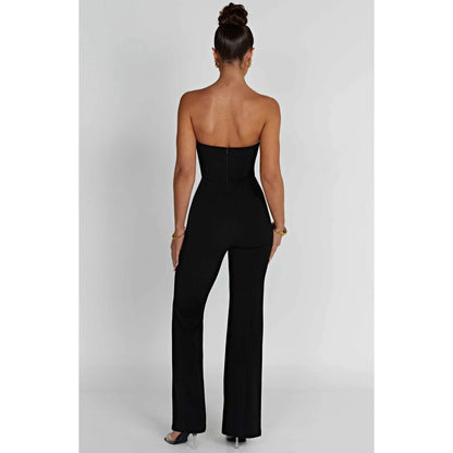 V-neck corset jumpsuit