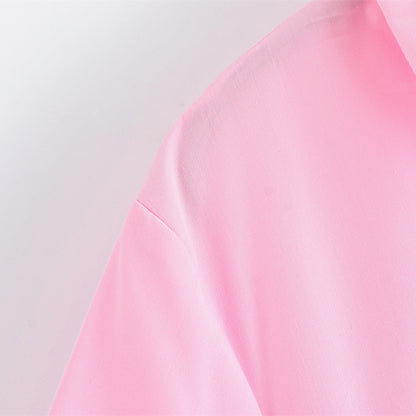 Short-sleeved elegant poplin dress