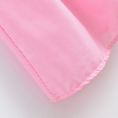 Short-sleeved elegant poplin dress