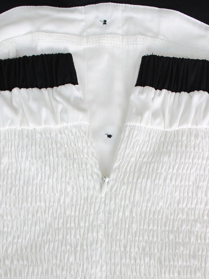 Single-breasted double-belt wrap dress with a wide skirt