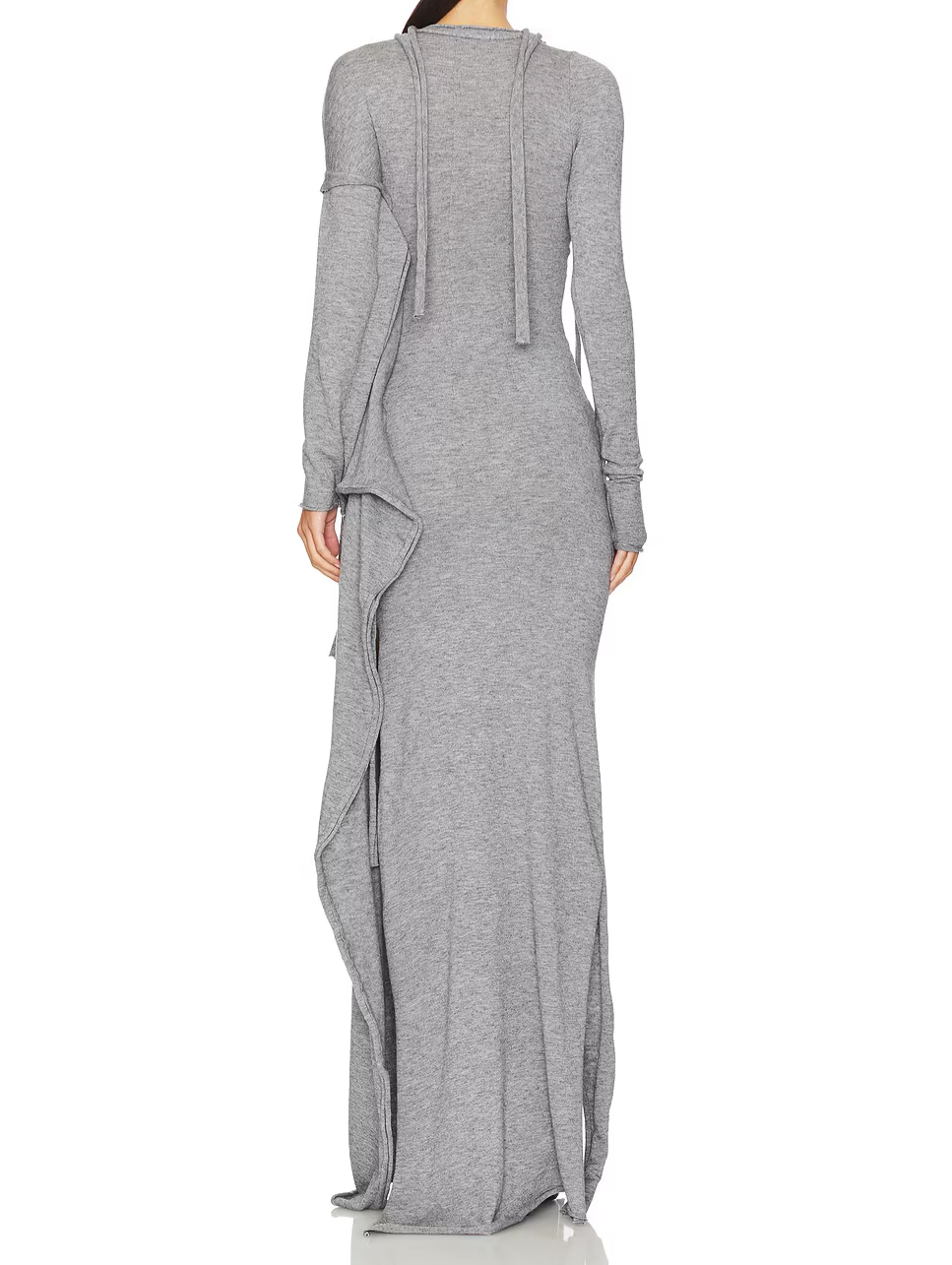 Self-tie ribbon embellished waist maxi dress