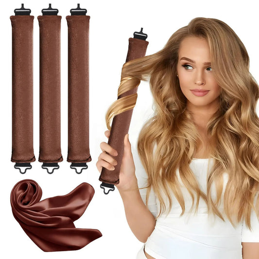 Curling artifact heatless curling iron big wave curling iron sleeping curling iron silk scarf set