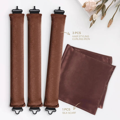 Curling artifact heatless curling iron big wave curling iron sleeping curling iron silk scarf set