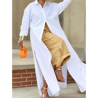 Women's Casual Khaki Loose Pants with Elastic Waist