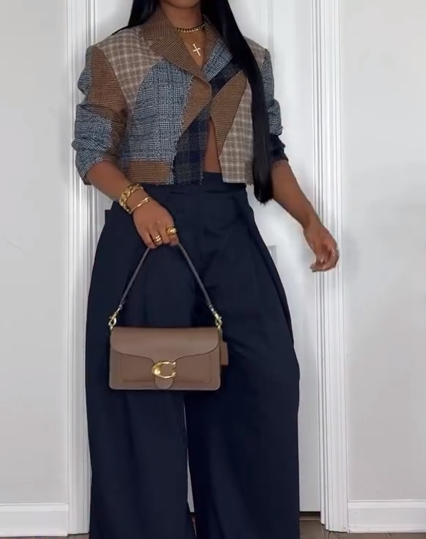Patchwork suit jacket