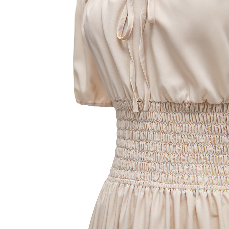 One-shoulder waist cake skirt