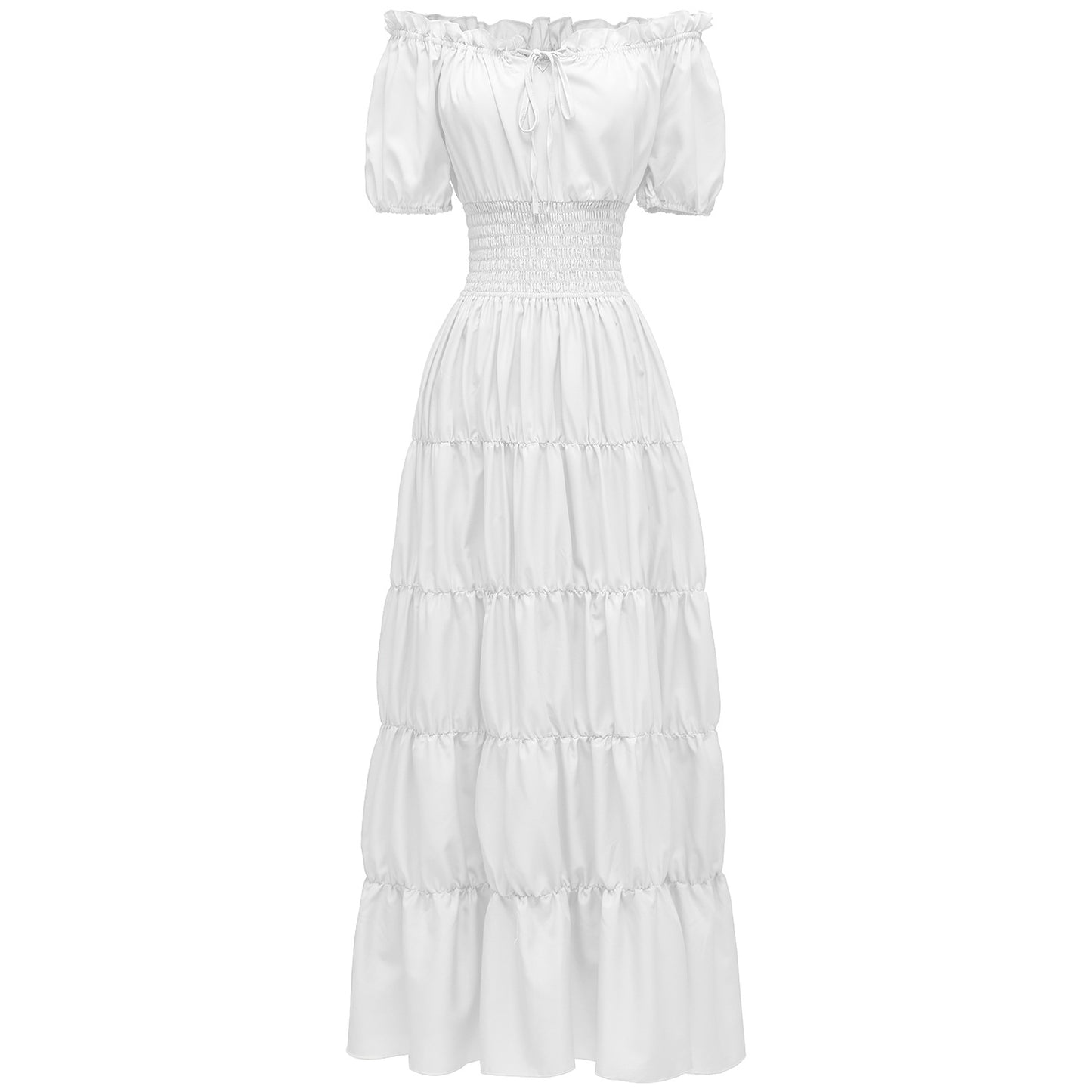 One-shoulder waist cake skirt