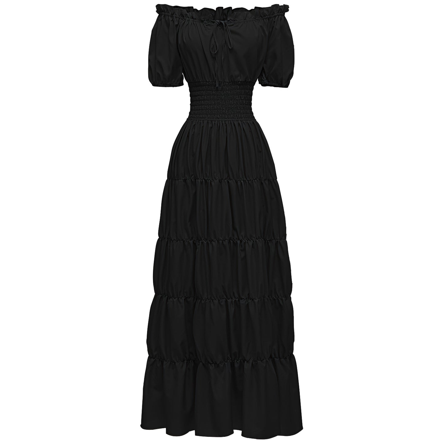 One-shoulder waist cake skirt
