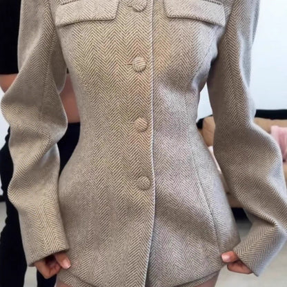 Herringbone wool suit