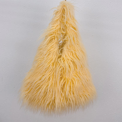 Long-haired shoulder bag/underarm bag