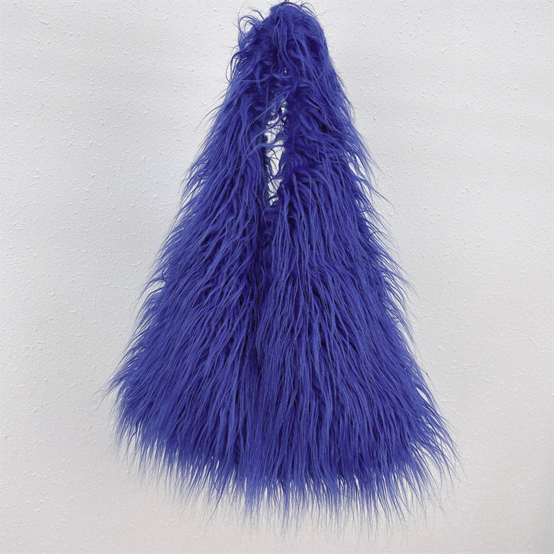 Long-haired shoulder bag/underarm bag