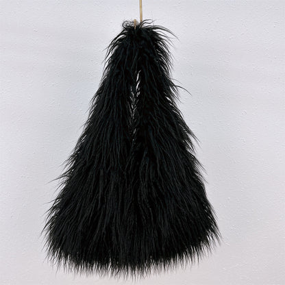 Long-haired shoulder bag/underarm bag