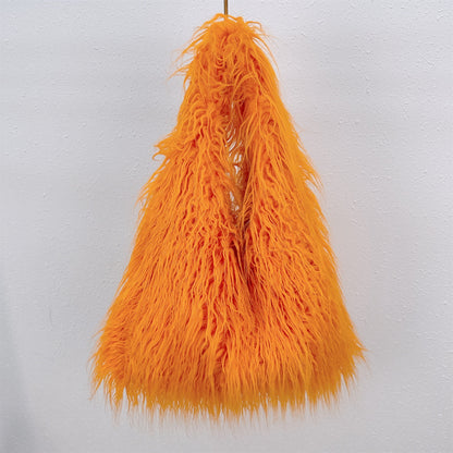 Long-haired shoulder bag/underarm bag
